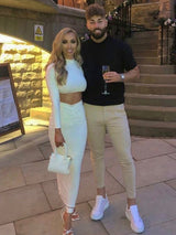 Elegant White Long Sleeve Set