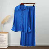 Elegant Casual Gradient Satin Set