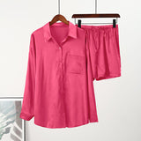 Elegant Casual Gradient Satin Set