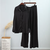 Elegant Casual Gradient Satin Set