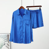 Elegant Casual Gradient Satin Set