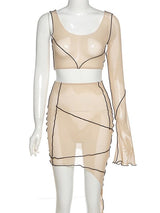 Sheer Mesh Party Matching Set