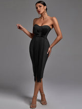 Tassel Bandage Evening Party Dress