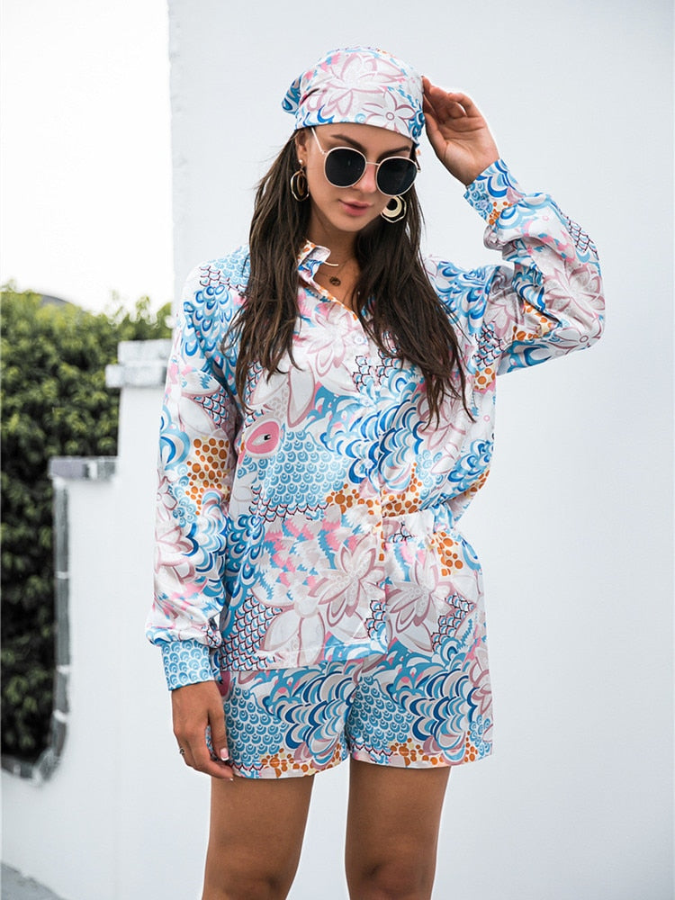 Beach Satin Summer Casual Sets
