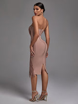 Tassel Bandage Evening Party Dress