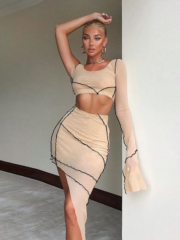 Sheer Mesh Party Matching Set