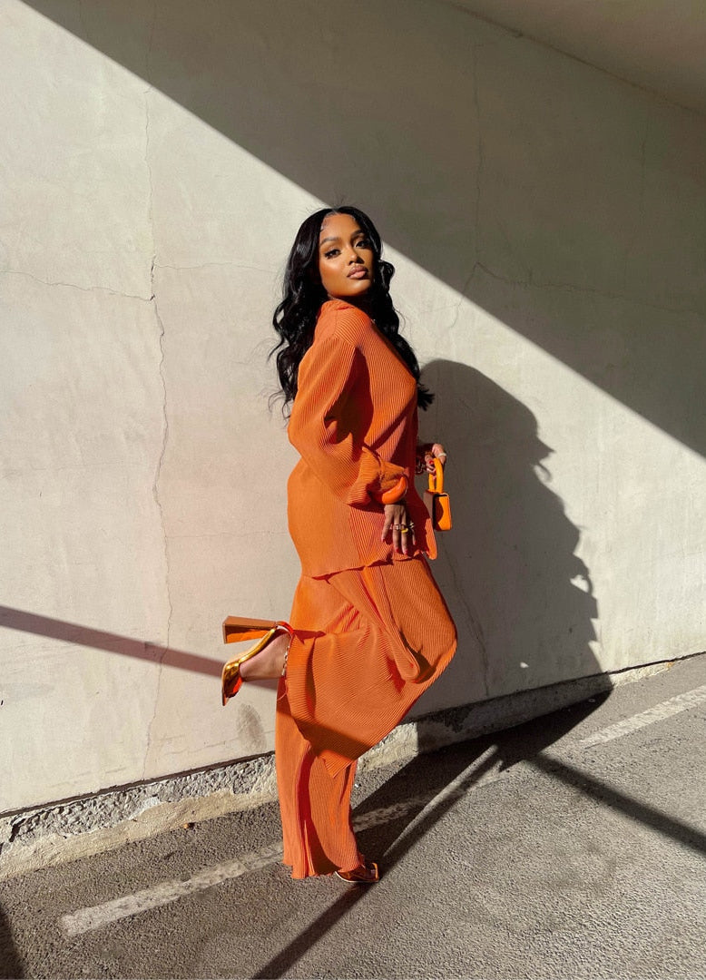 Long Sleeve Elegant Tracksuit Set